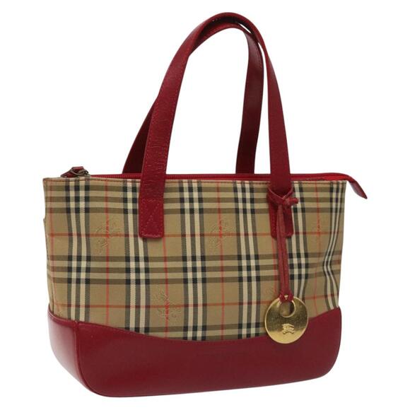 Burberry Nova Check Hand Bag Canvas Beige - Picture 1 of 16